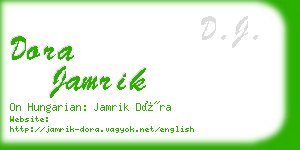 dora jamrik business card